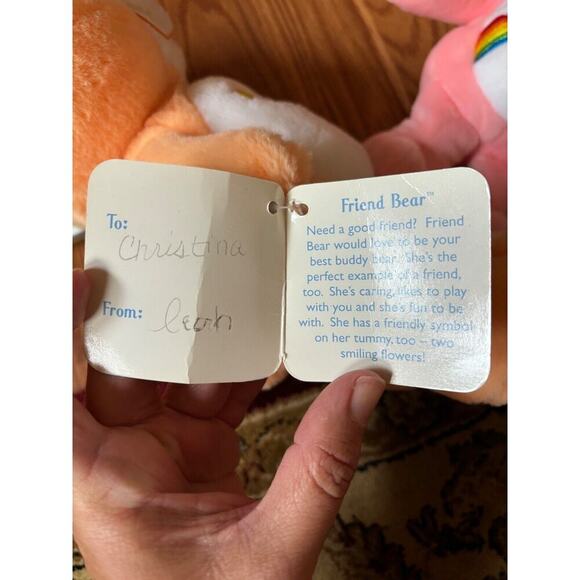 Vintage care bear stuffies-plushies. 2002. Friend Bear and Cheer Bear. With Tags - Picture 7 of 11